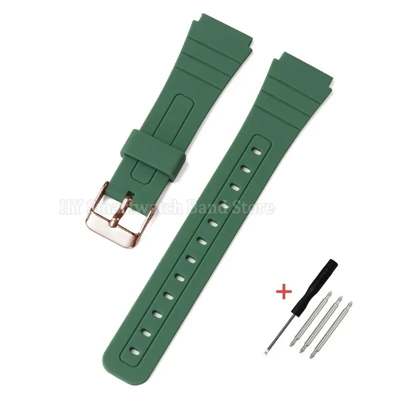 18mm Silicone Soft Watch Strap for Casio F91W F105/108 A158/168 W800H SGW400 AE1