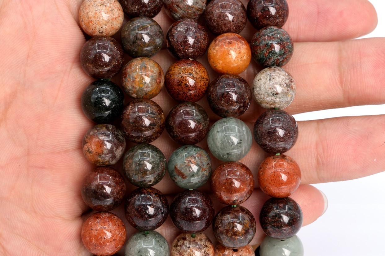 11MM Genuine Natural Mix Phantom Quartz Beads Grade AAA Round Loose Beads 7.5″