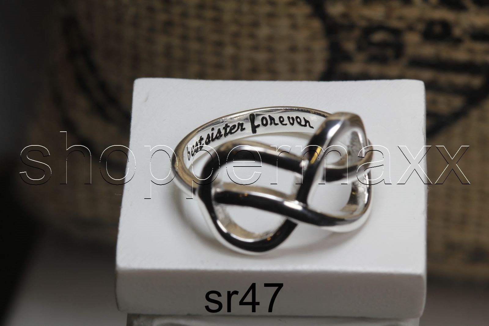 Best Sister Forever Infinity Sterling Silver 925 Nickel Free Family Sisters Ring