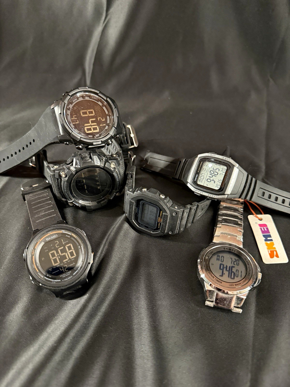 Skmei Lot of 5 Digital Watches Assorted Styles Unisex Adults