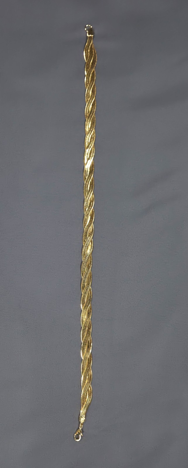 Vintage AVON Gold Electroplate Braided Chain Necklace 18″ Long 1/4″ Wide