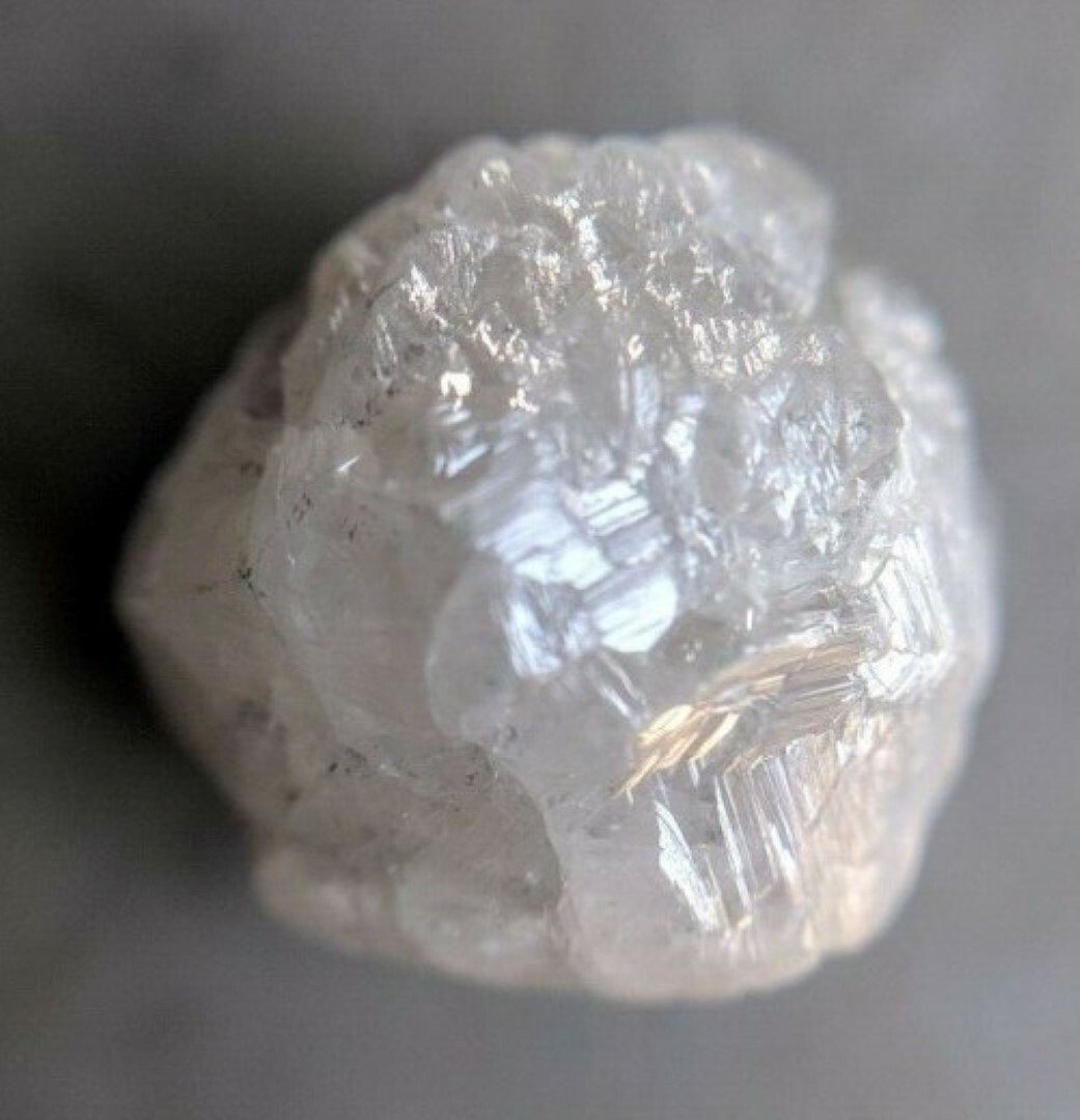 SILVER WHITE DIAMOND GEM ROUGH FACET CANADIAN GENUINE NATURAL UNCUT .75 ct RAW
