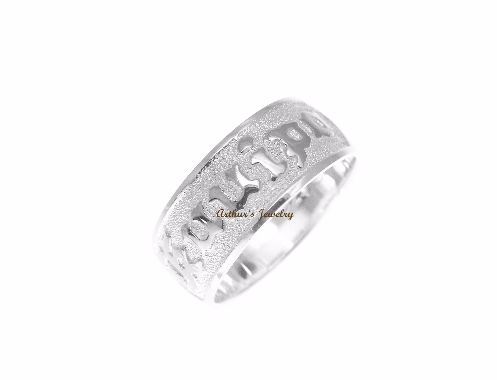 8MM STERLING SILVER 925 HAWAIIAN PLUMERIA SCROLL “KUUIPO” BAND RING SMOOTH EDGE