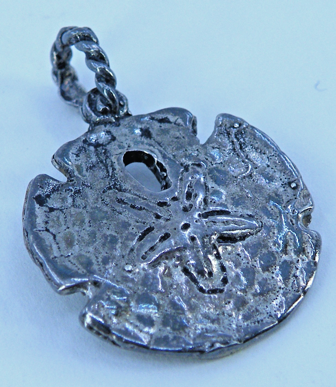 Antique 1622 Atocha Shipwreck Sterling Silver Sand Dollar Hand Pour PENDANT