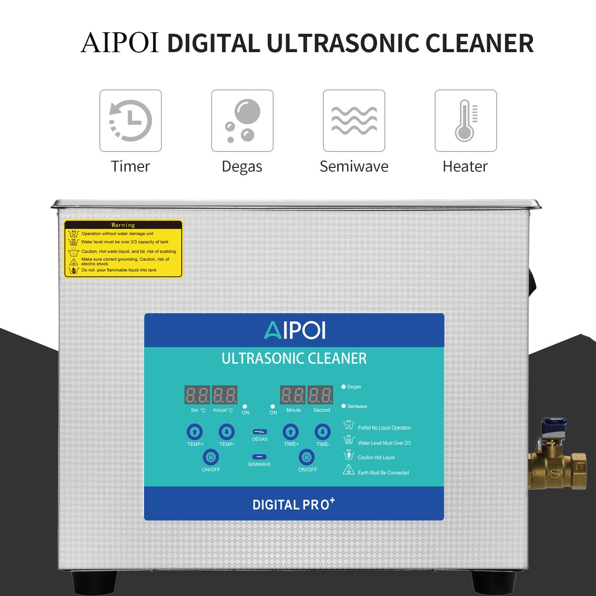 15L Ultrasonic Cleaner Heater Timer Basket Digital Sonic Heating Machine