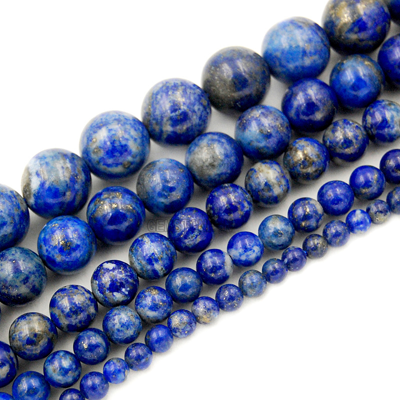 Natural Lapis Lazuli Gemstone Beads 15″ 4mm 6mm 8mm 10mm 12mm 14mm Pick Size