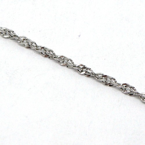 14k White Gold Singapore Chain 21½”
