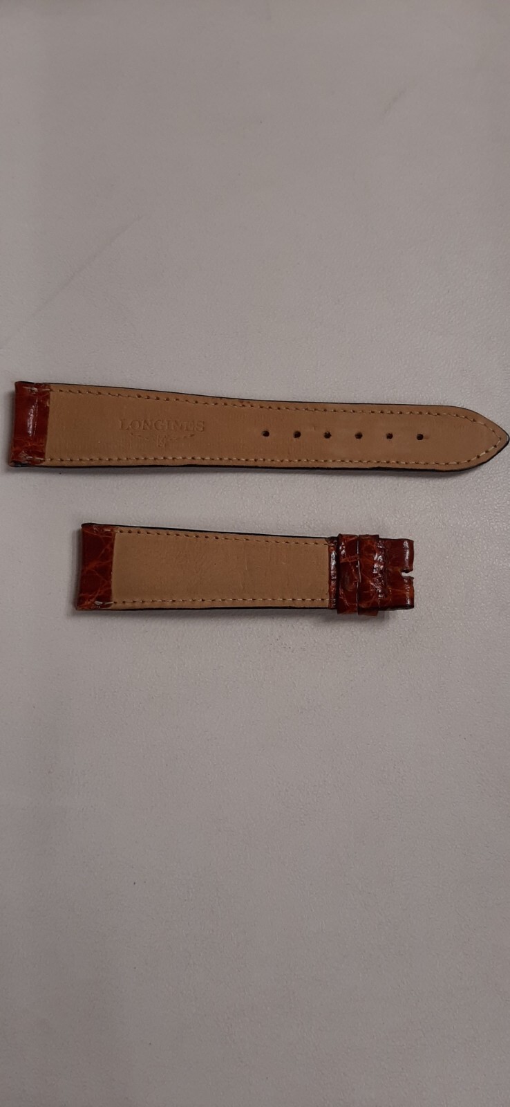LONGINES ORIGINAL BROWN CROCODILE STRAP NEW OCCASION 20mm