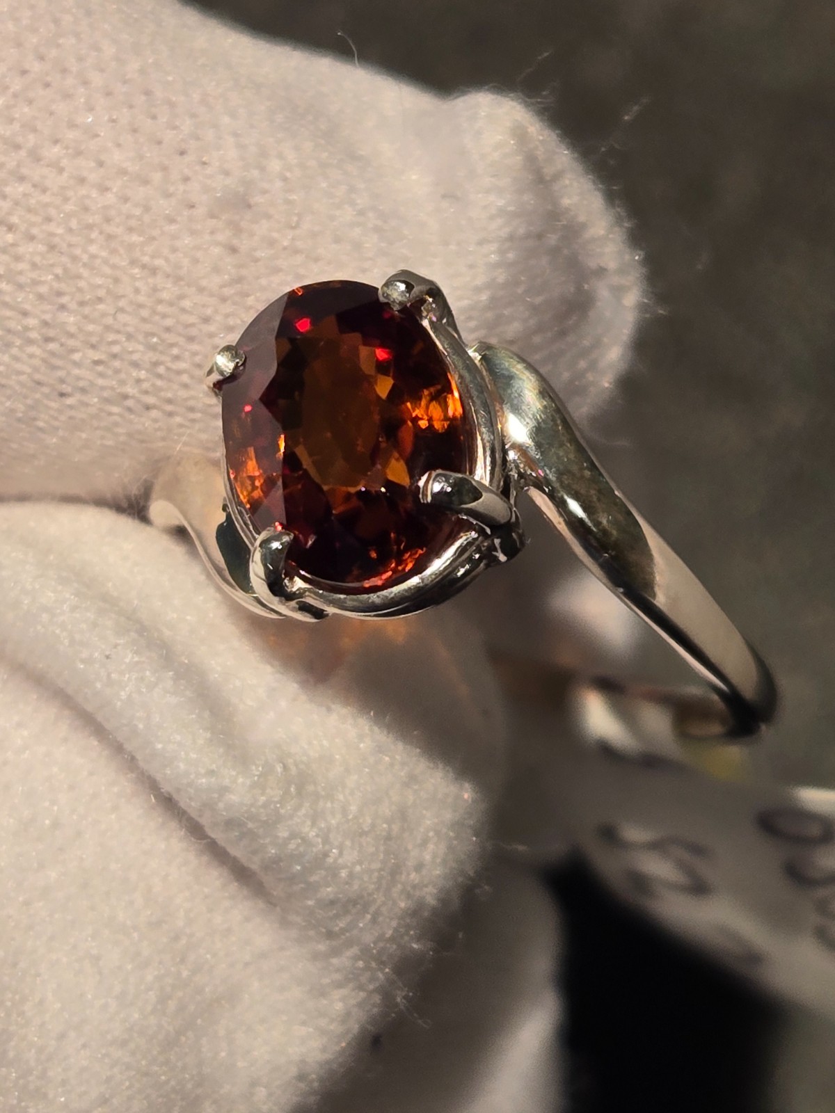 FINE IMPERIAL ZIRCON STERLING SILVER RING! 2.86CT, RICH COLOR, DEPTH, LUSTER!!