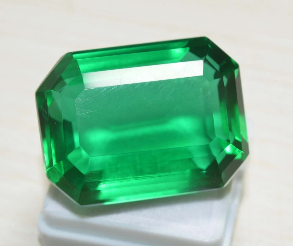 112 Ct Natural Green Emerald Emerald Cut Certified Colombian Loose Gemstone 6AHY