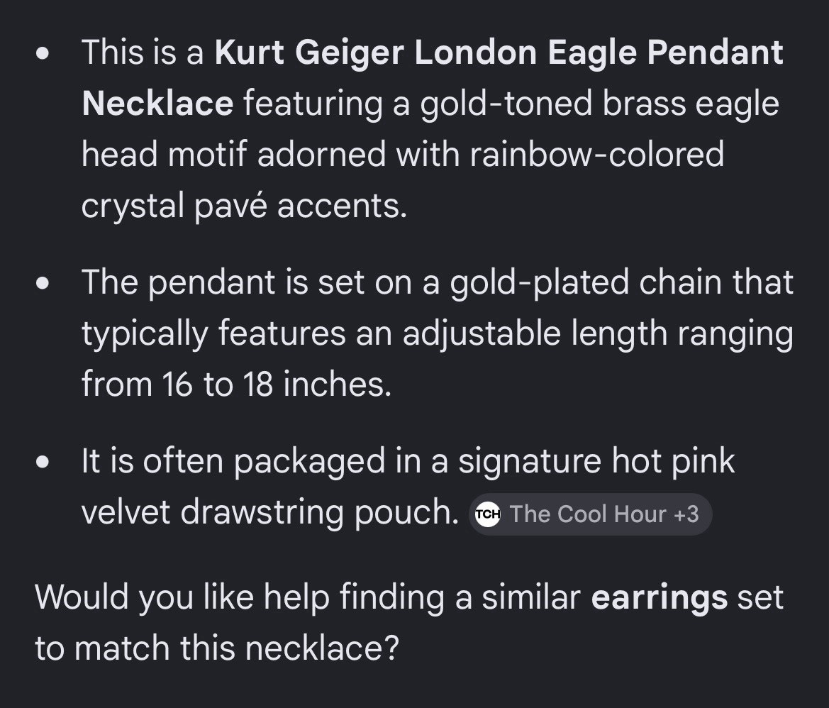 Kurt Geiger Eagle Head Pendant Necklace Multicolor Pavé Crystal Gold 16-18″