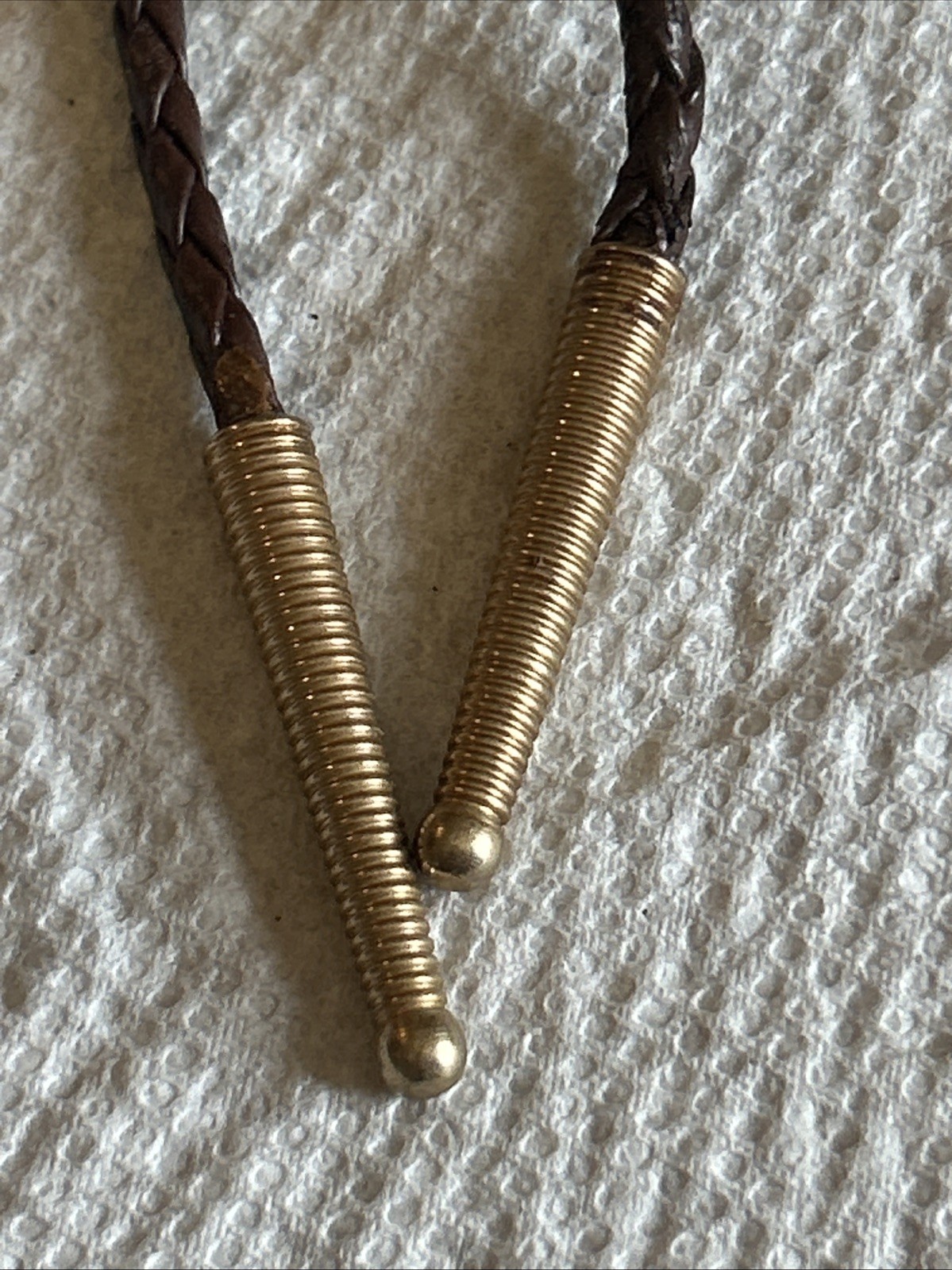 Vintage Bolo Tie With A Fish Gold tone