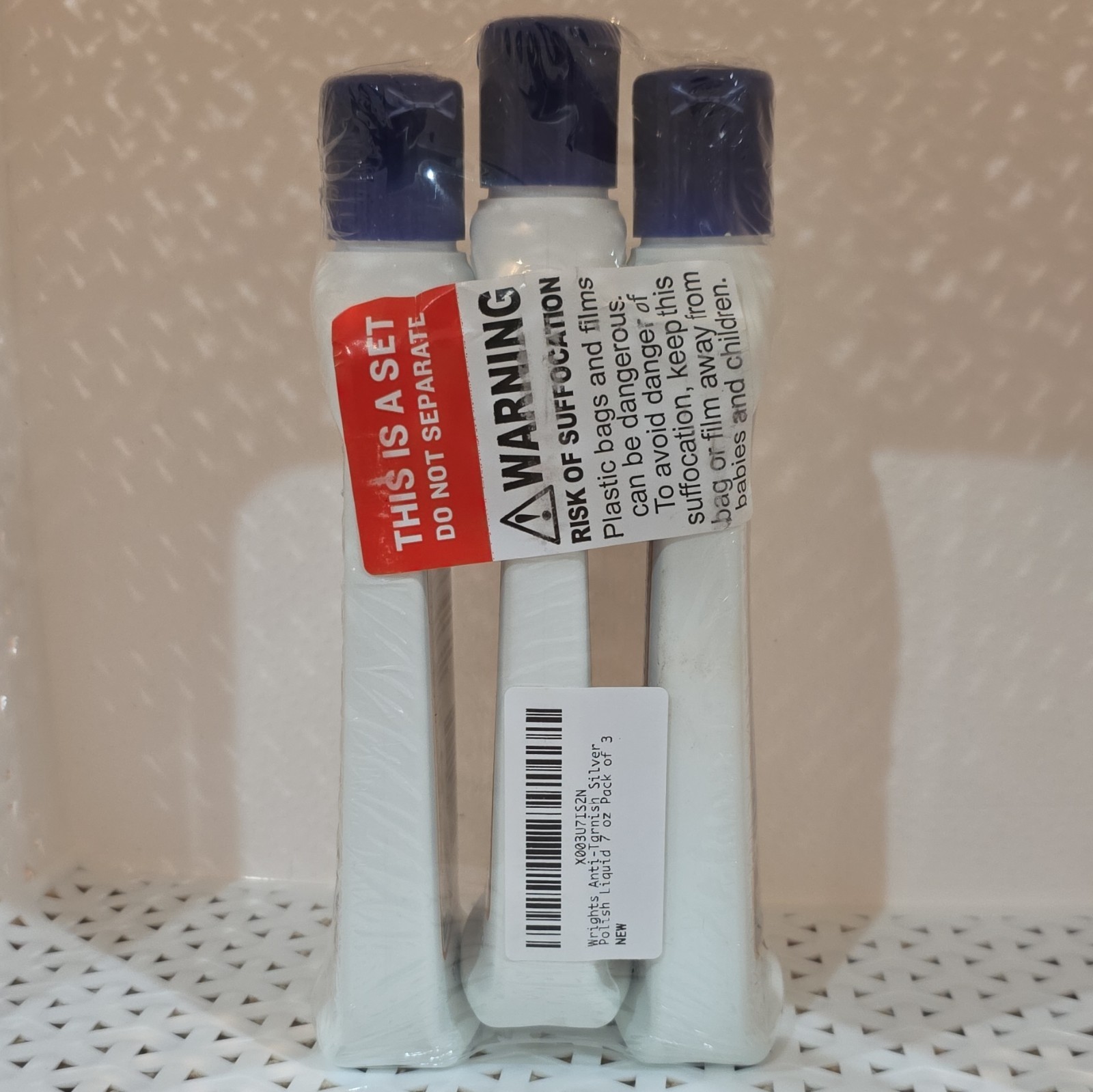 3 Pack Wright’s Silver Polish Liquid Tarnish Resistant, 7 fl oz (207 mL)