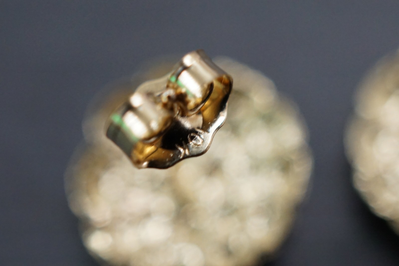 Real 10K Solid Yellow Gold 11.5MM Diamond Cut Round Nugget Stud Earrings.