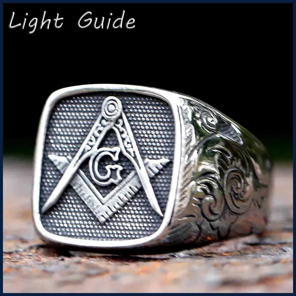 2026 New Arrival Square Shape 316L Stainless Steel Men’s Ring Punk Rock Hip Hop