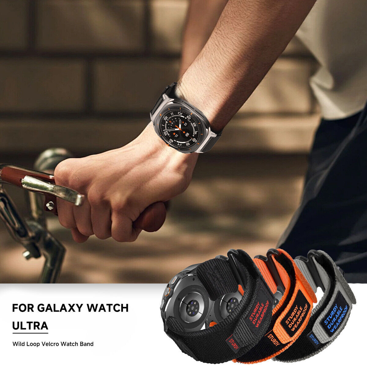Nylon Strap for Samsung Galaxy Watch 7 Ultra 47mm Loop Band Camouflage Wristband