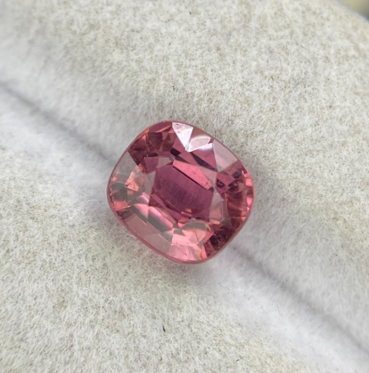 Certified Amazing Natural Tourmaline Square Cushion Cut 1.66 Carat Eye Clean