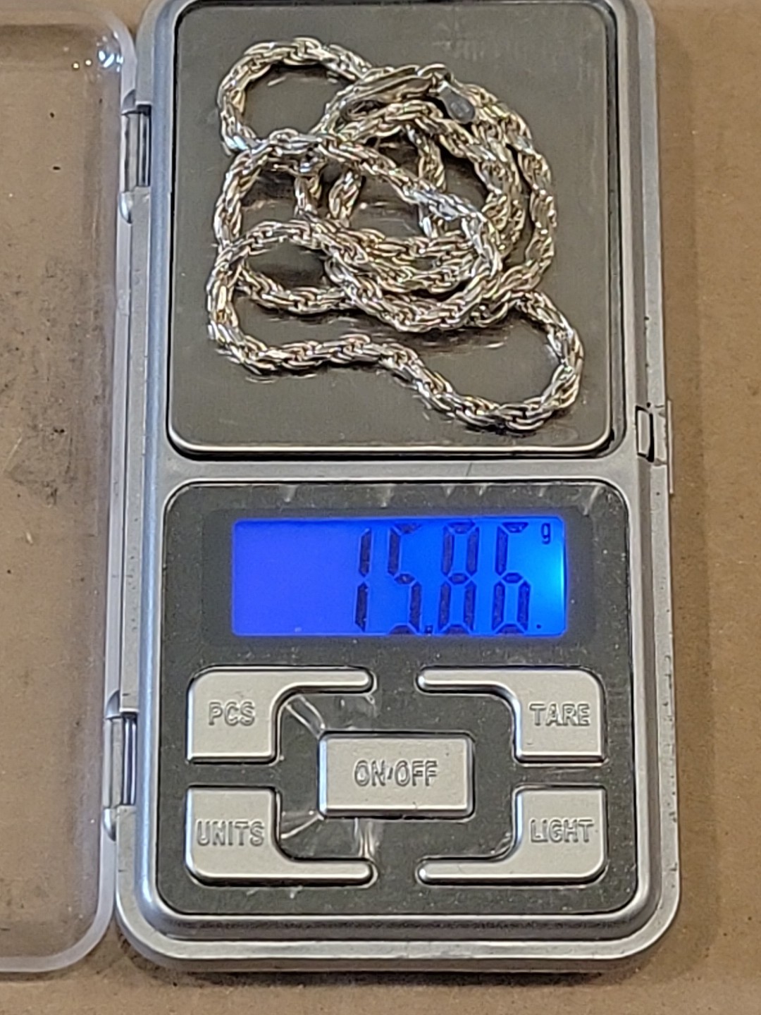 Solid 925 Sterling Silver Rope Chain 3mm 18″ ITALY 15.86 Grams Mint
