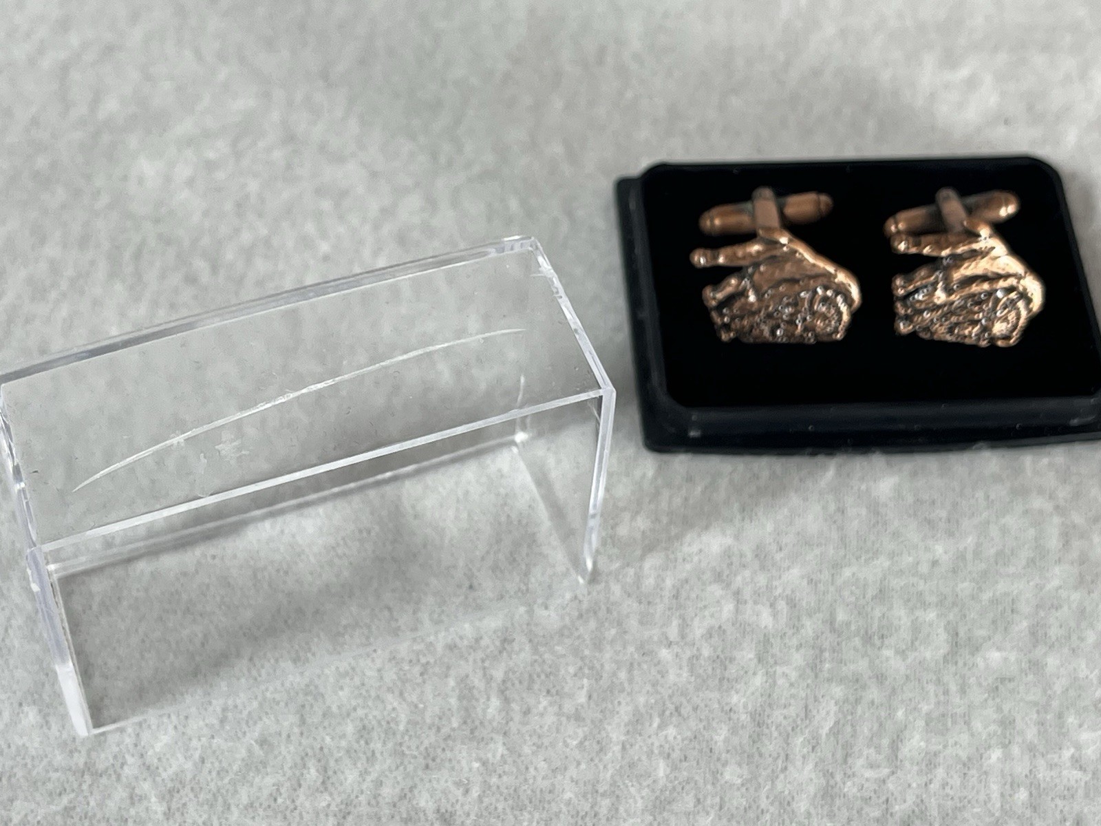 Buffalo Trace Standing Bison Copper Cufflink Pair In Box (see Description**)