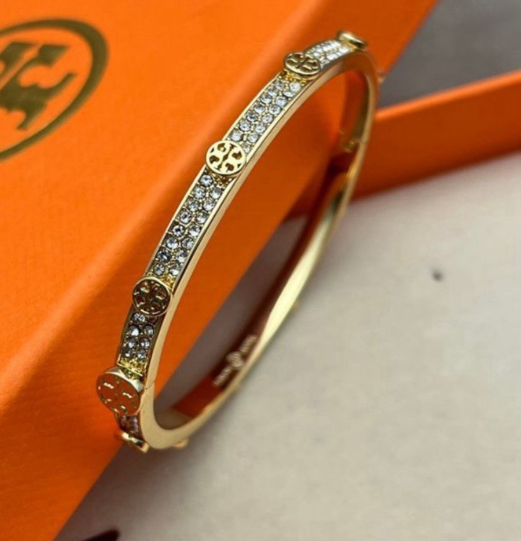 HOT 2026 NEW Tory Burch Rhinestone Bangle Gold Medium Size Sparkling 💎