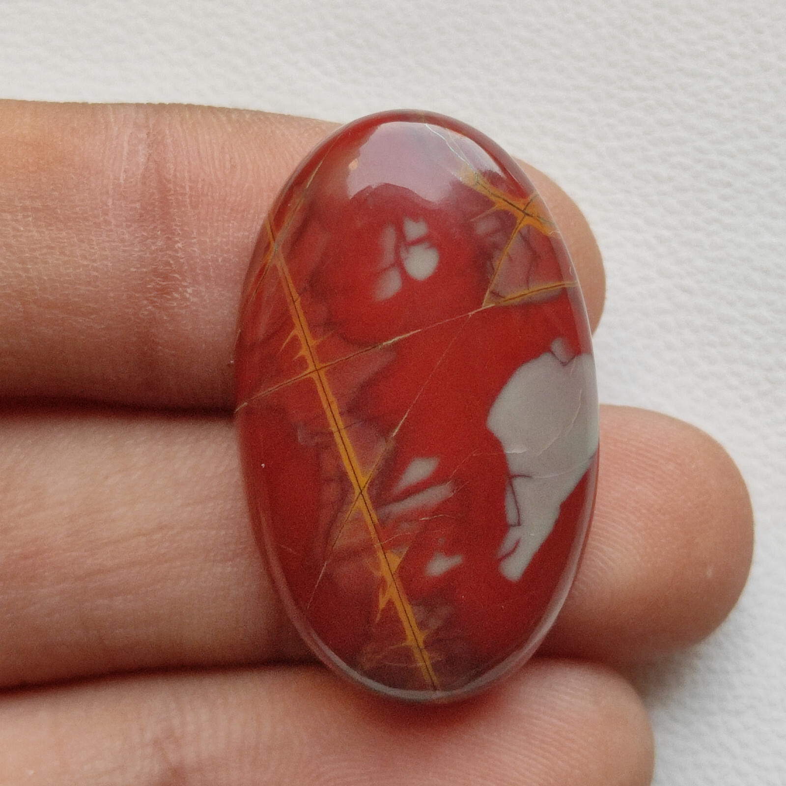 Natural red gray noreena jasper cabochon handmade polished jasper gemstone C5257