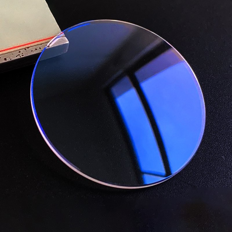 1.2-2.5mm Thick Sapphire Crystal Watch Glass 21-40mm Anti-Reflective Blue Coated