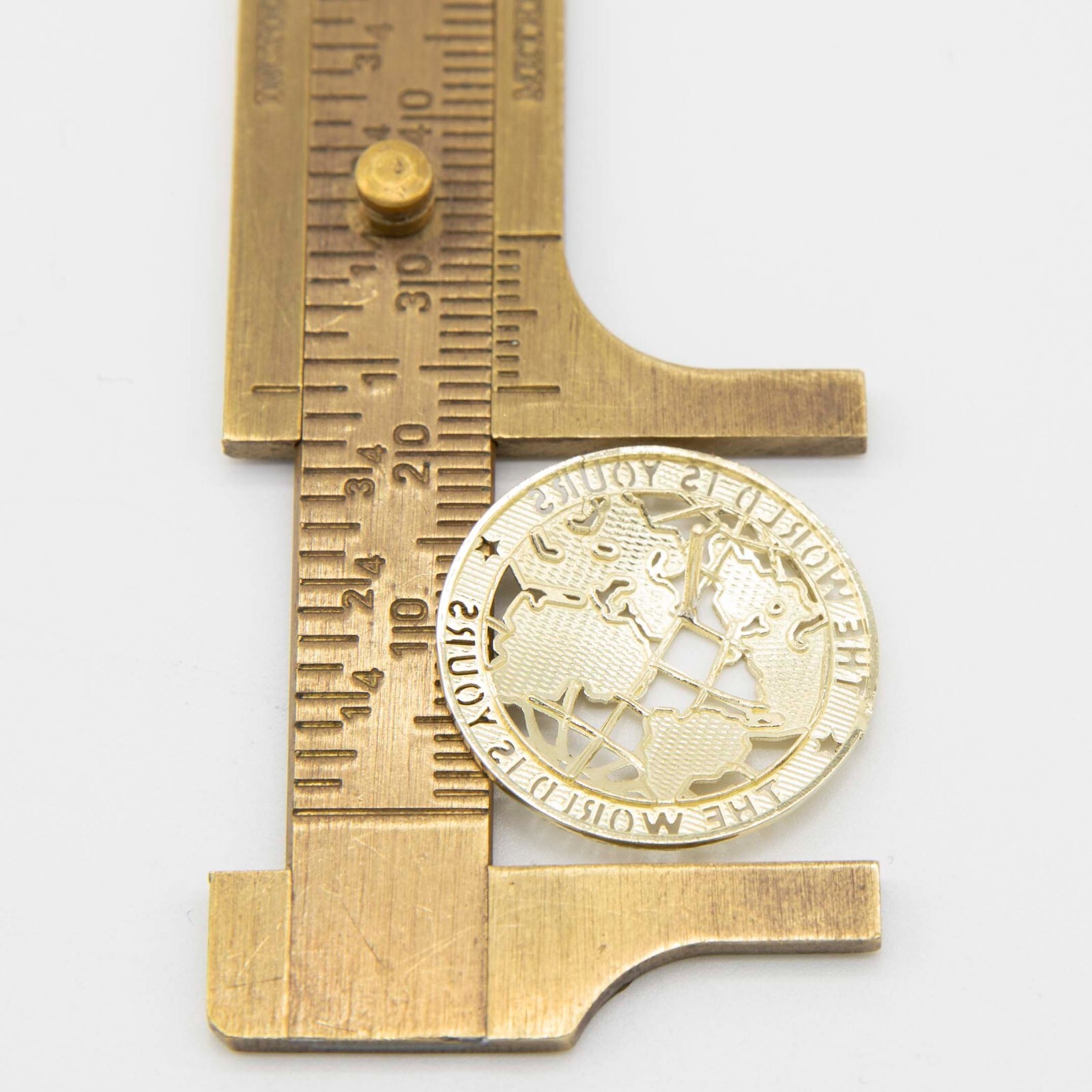 “The World is Yours” Stud Earrings Real Solid 10K Yellow Gold