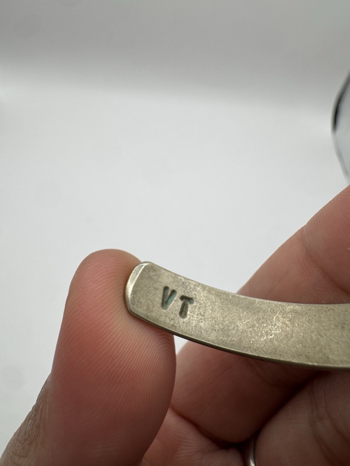 Native American (NICKEL SILVER) Artisan Signed Hallmark Cuff Bracelet