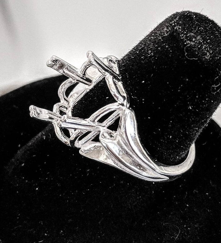 12×10 Emerald Setting Regal Ring Pre-Notched Solid Sterling Silver Size 6.5
