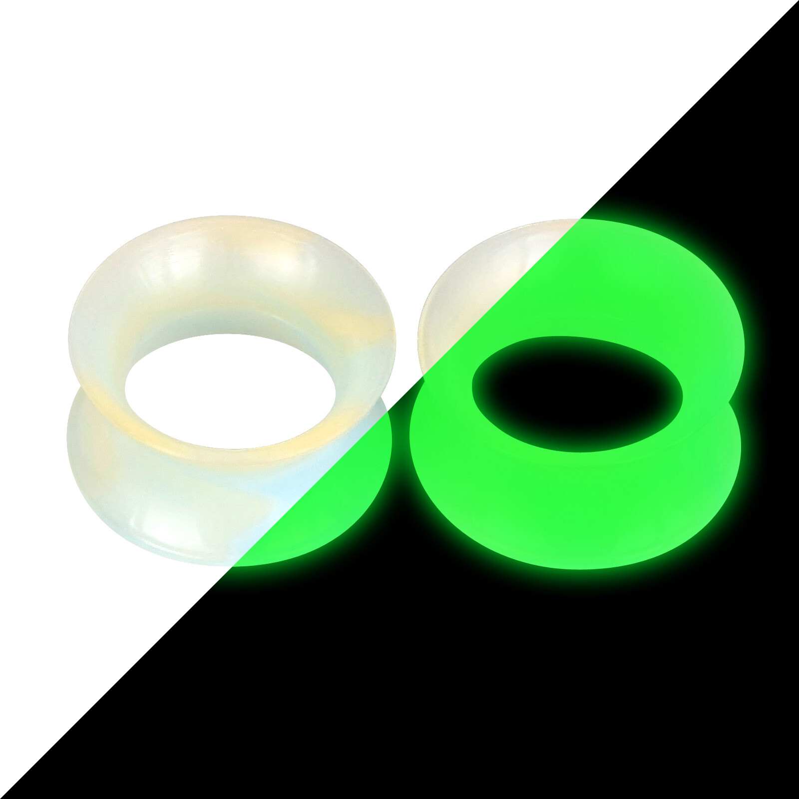 ULTRA THIN EAR SKINS TUNNELS-Silicone Ear Gauges-Flexible Ear Plugs 2G-3/4″ USA