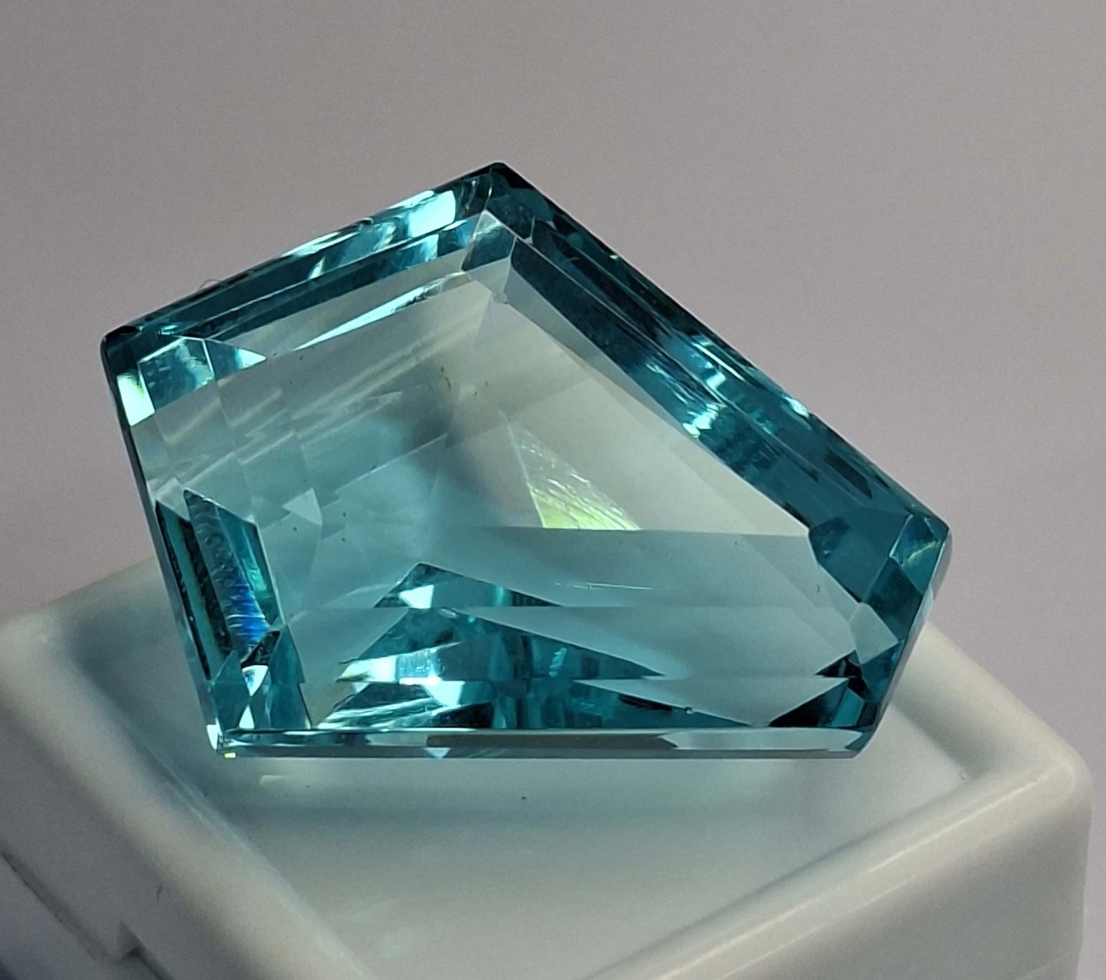 Lab Created Light Blue Topaz Fancy Cut 47-49 Ct Certified Loose Gemstone SP479