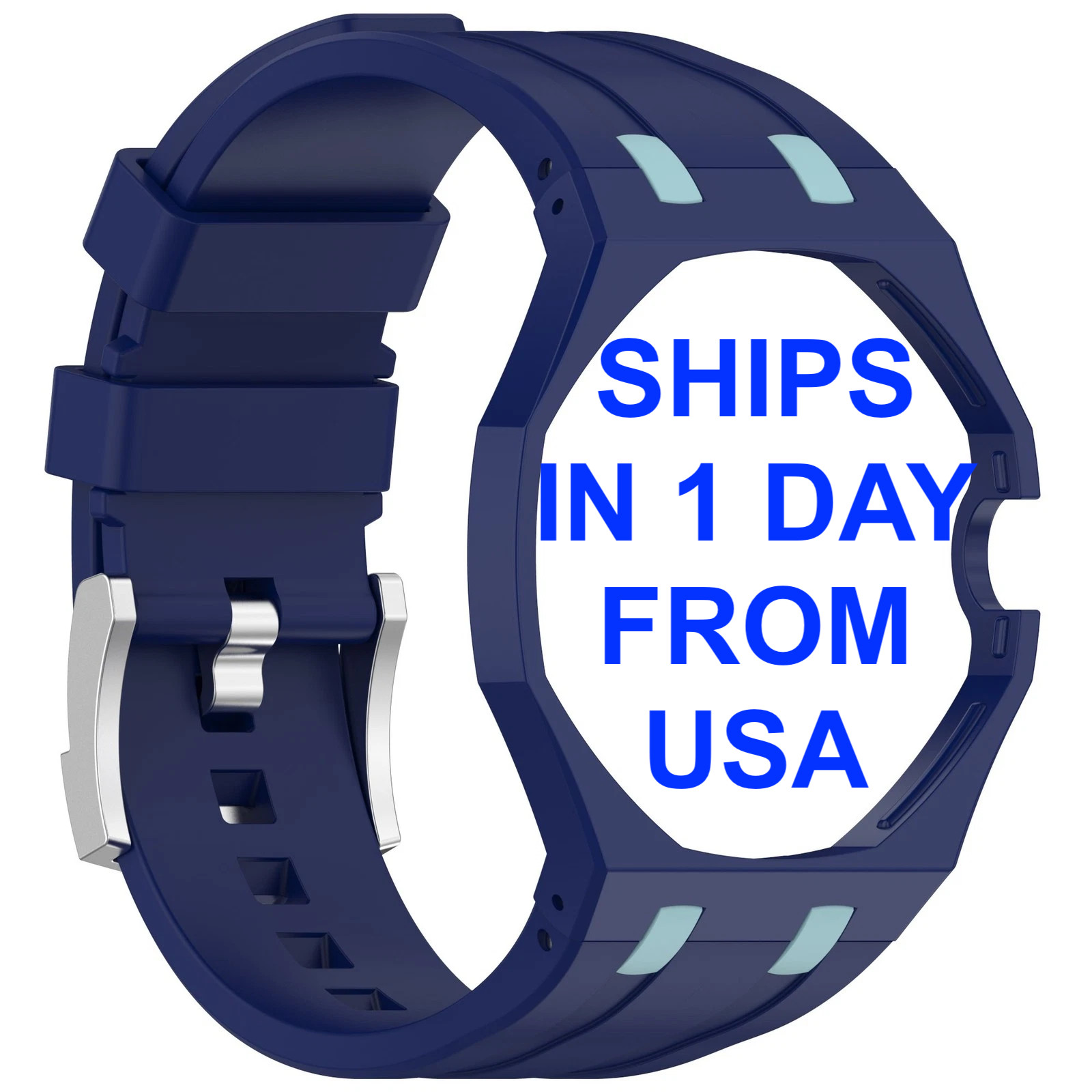 Case Adapter Silicone Strap Compatible w AP x Swatch Royal Pop Watch 3 Crown