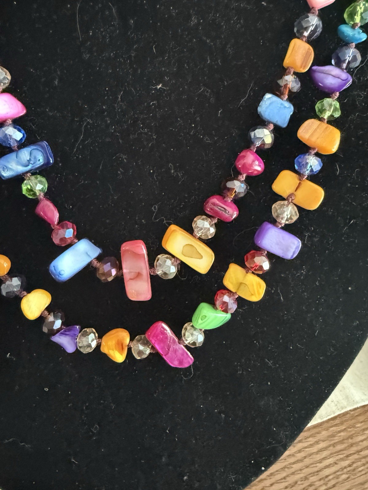 Endless Shell Chips Necklace Multi Colour No Closure