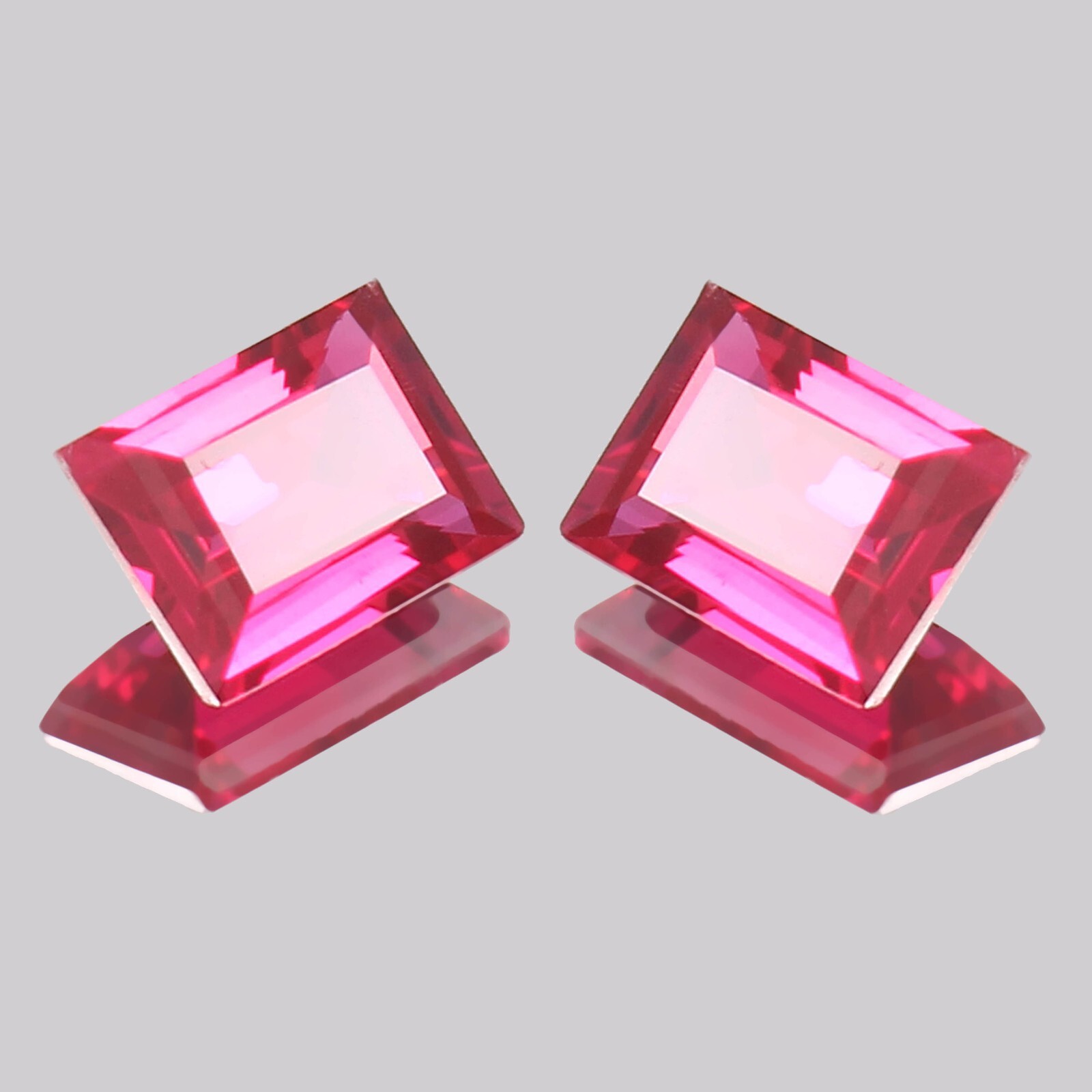 16×14 MM – Fine Quality Mozambique Ruby Loose Baguette Gemstone Cut Matched Pair