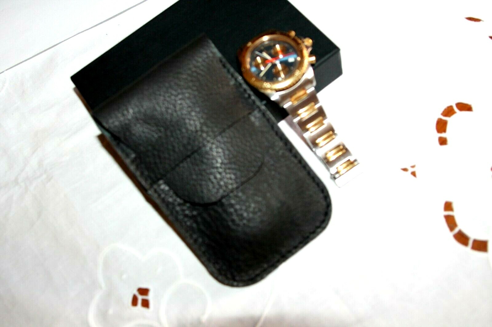 REAL LEATHER TRAVEL WATCH HOLDER Customizable Leather Watch Case