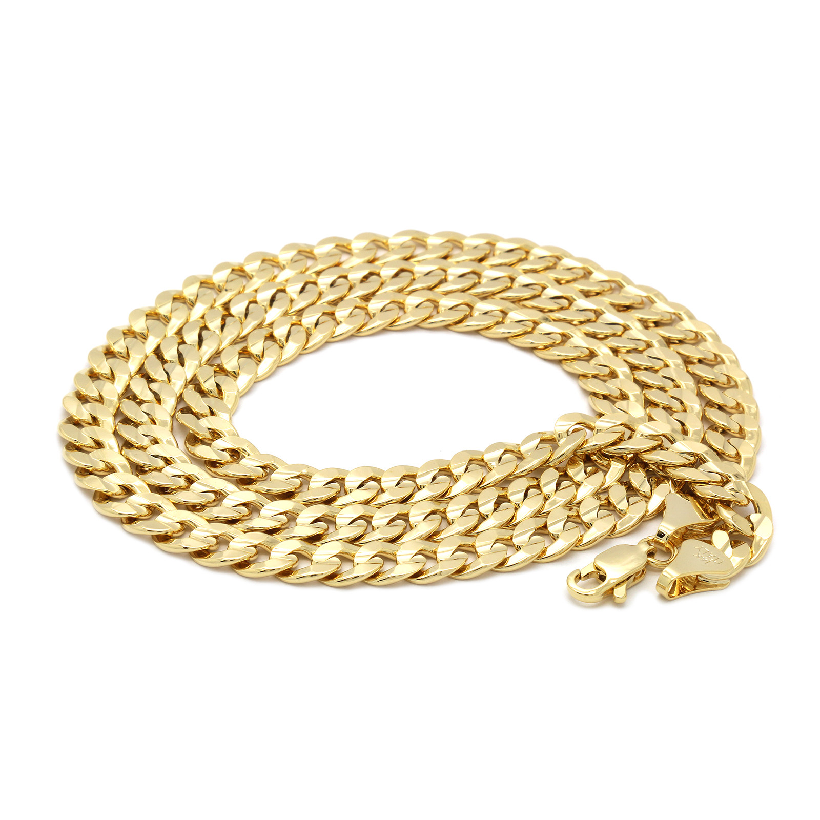 Mens 18k Gold Plated Guadalupe Hip-Hop Pendant 6mm Cuban Chain Necklace
