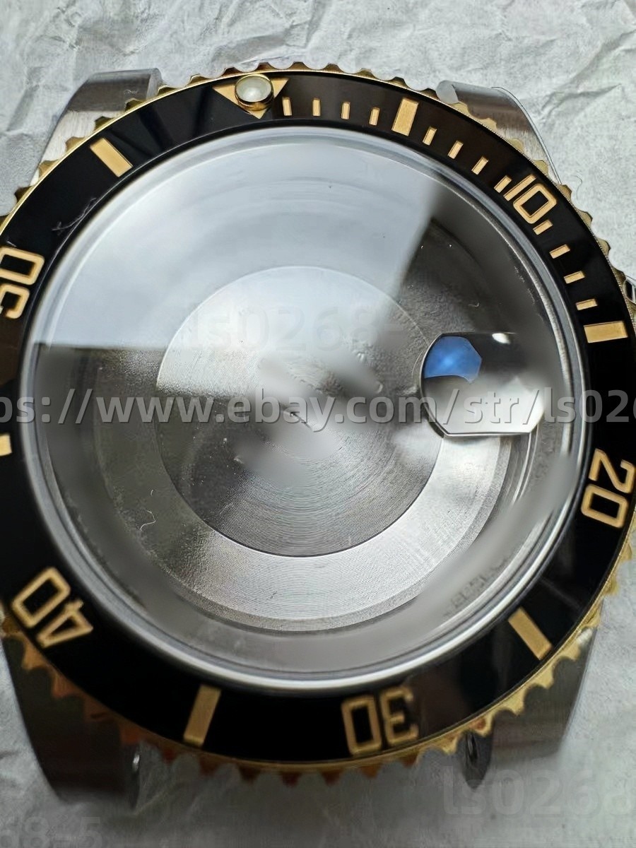 DIY SET for 3135 watch case + dial + hands + Strap sapphire 40mm