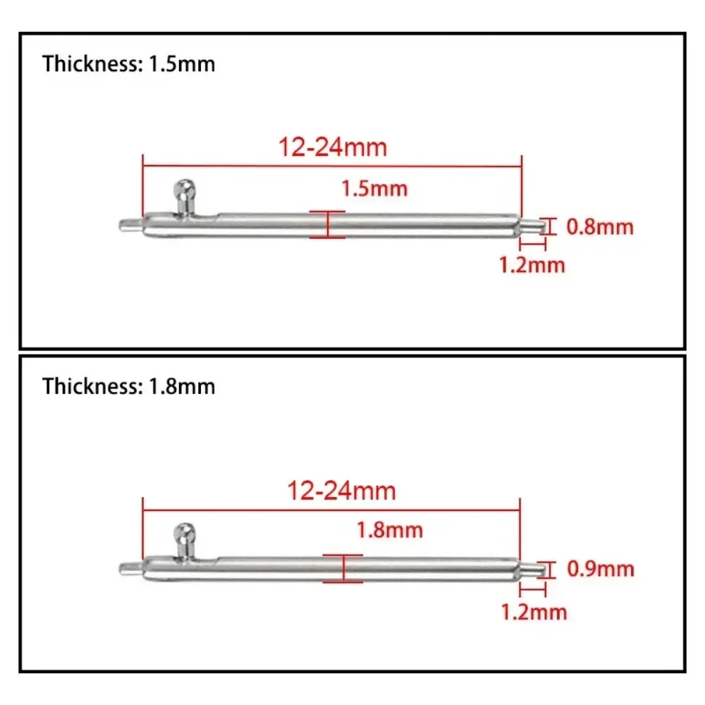 2 X Quick Release Spring Pins Bars 12mm-24mm For Watch Straps Smartwatch 1.5/1.8