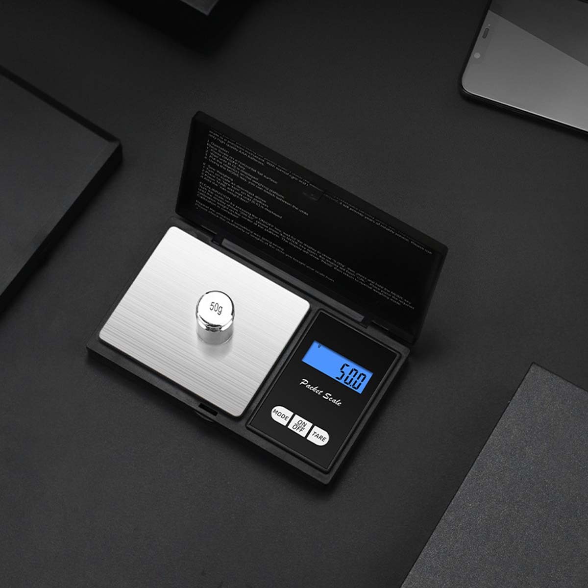 Digital scale 1000g x 0.1g portable for jewelry, silver, and gold coins