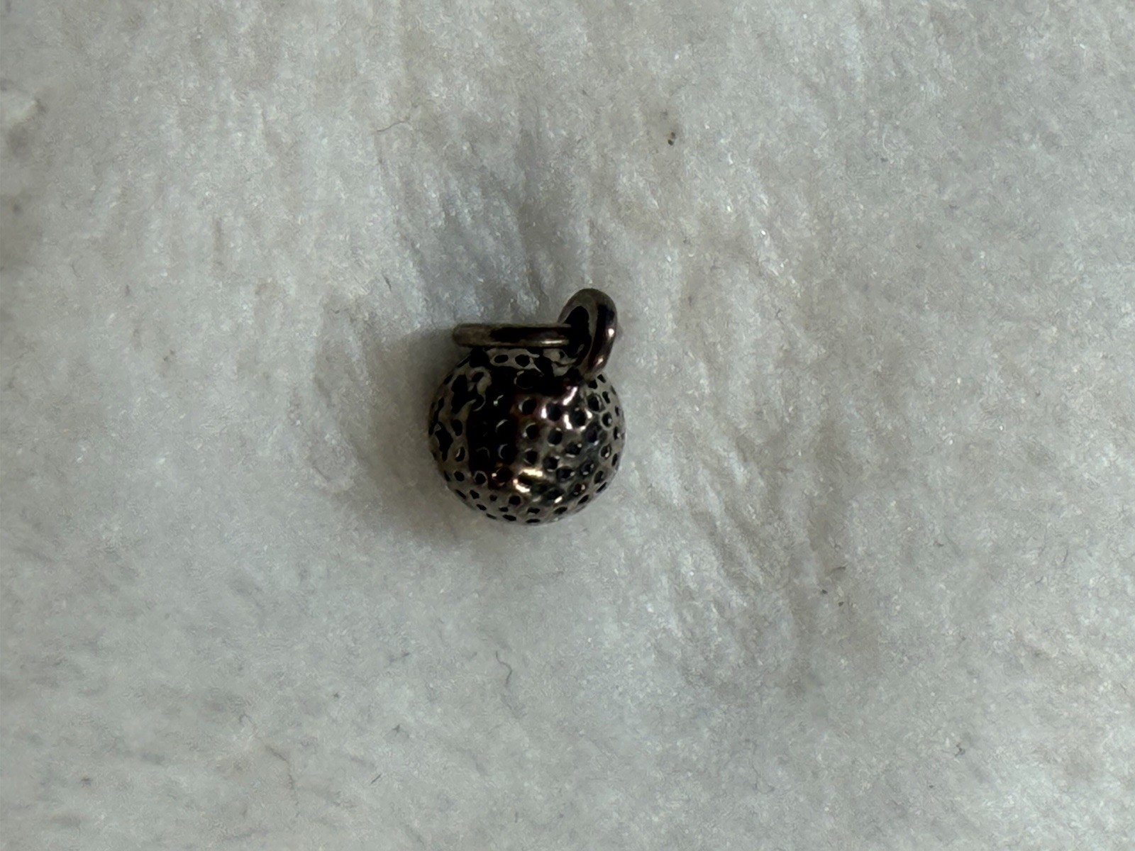 Sterling Silver 925 Golf Ball Charm/pendant Only No Necklace! 6mm