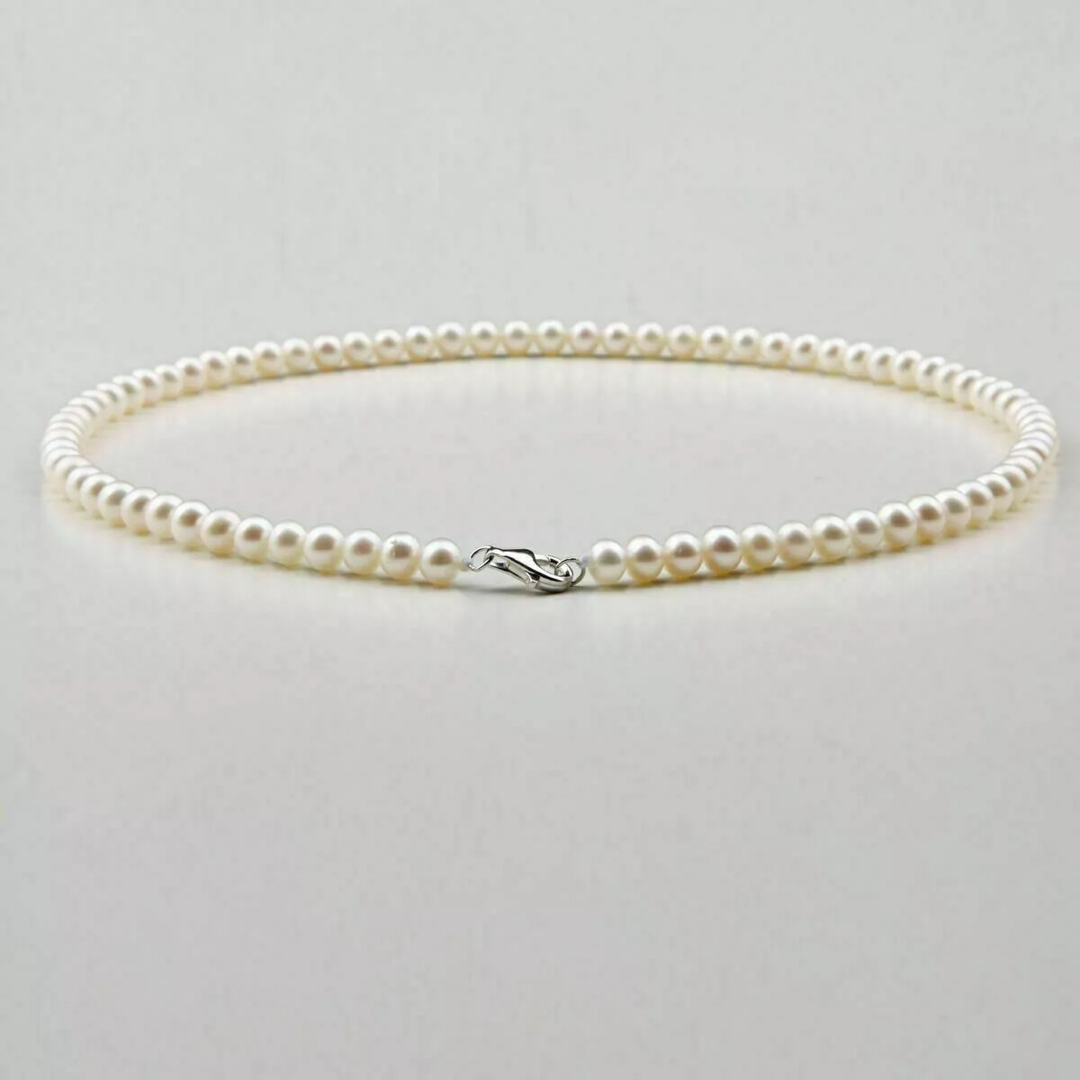 New Round AAAA 6-7mm SouthSea Natural White Pearl Necklace 16/36 inches 925