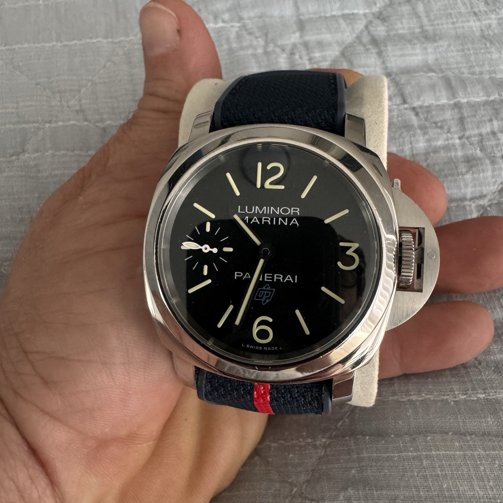 Panerai Luminor Silver Men’s Watch PAM00777 Automatic Black Dial 44mm Used