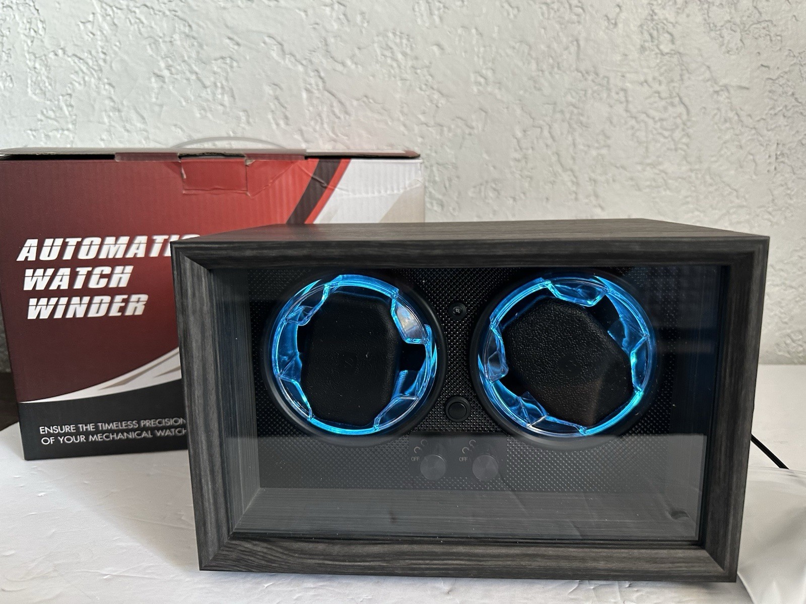 ALTIUS Watch Winder for Automatic Watches Double Automatic – Gray NEW