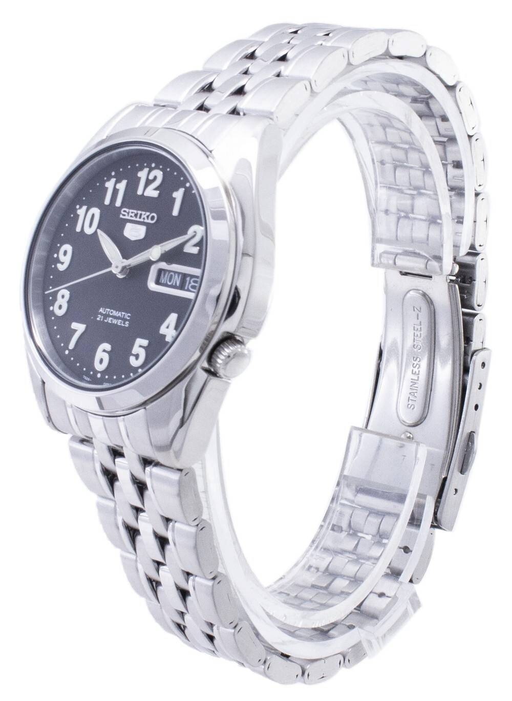 Seiko 5 Automatic 21 Jewel Black Dial Day/Date Analog SNK381K1 30M Mens Watch