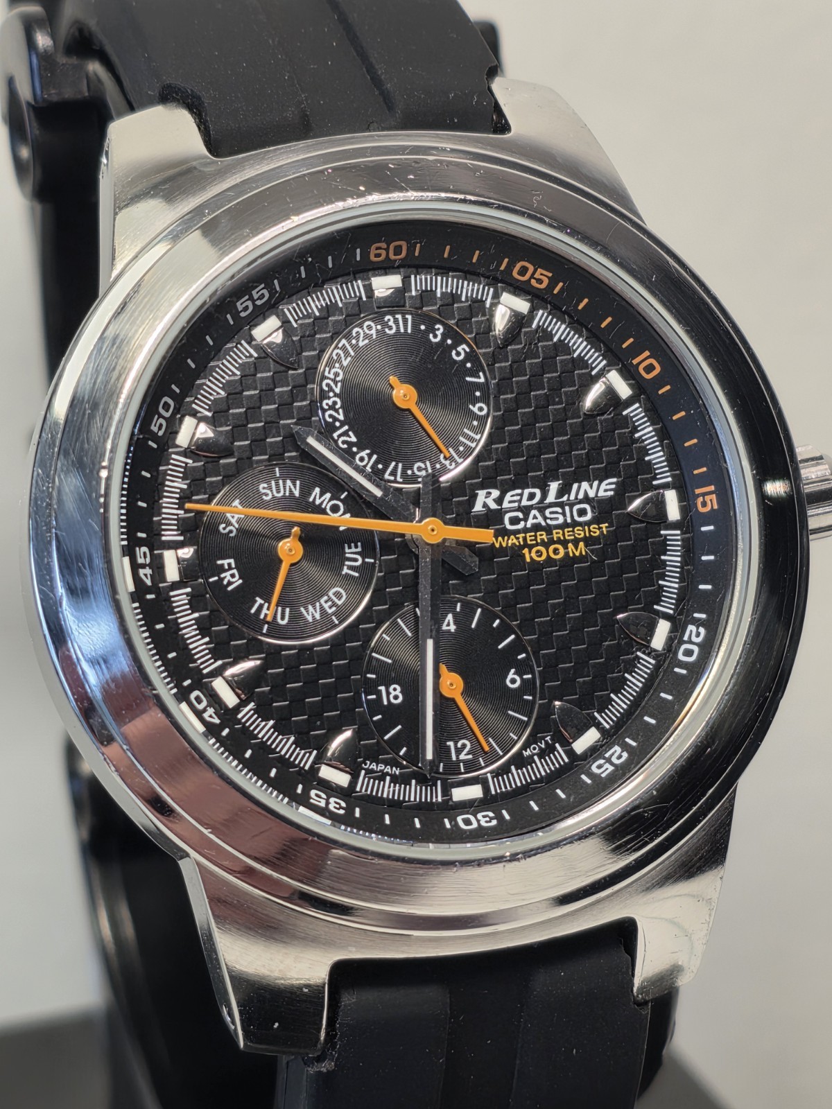 Casio Men’s RL-301 Watch Red Line, Stainless 40mm 1794 EF-300 10Bar New Battery