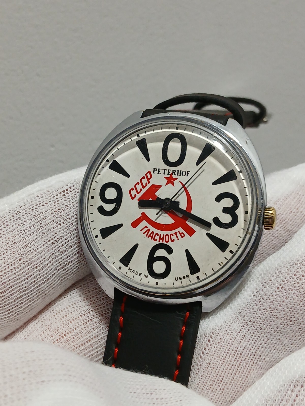 Rare wrist watch RAKETA Big ZERO PETERHOF (working),ORIGINAL,SSSR