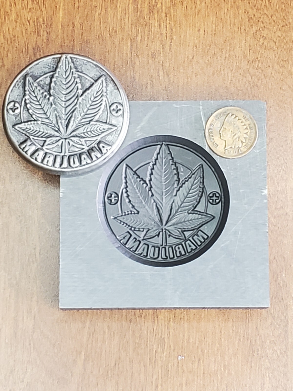 Marijuana leaf 3D Graphite Ingot Mold Gold Silver Copper Tin Melting Casting