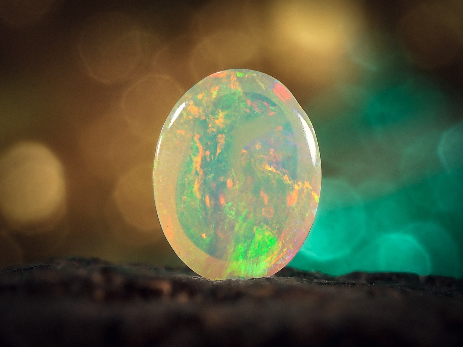 1.35 Carat Ethiopian Fire Opal Cabochon 9x7x5 MM Oval Shape Welo Fire Opal
