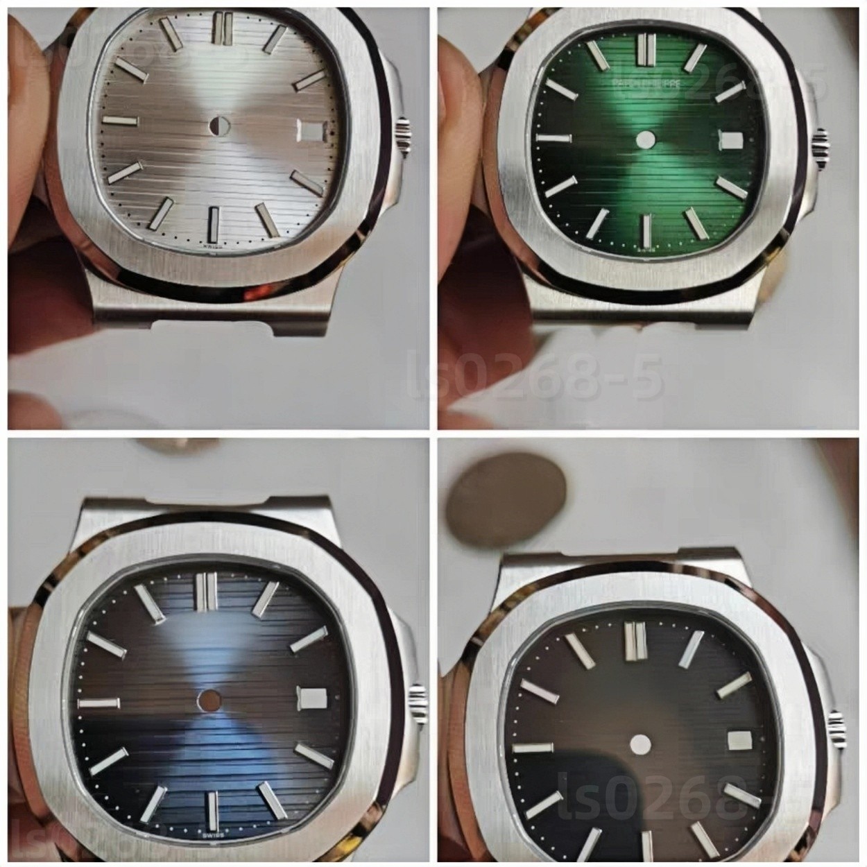 DIY SET for 2824 watch case + dial + hands + Strap sapphire 40mm