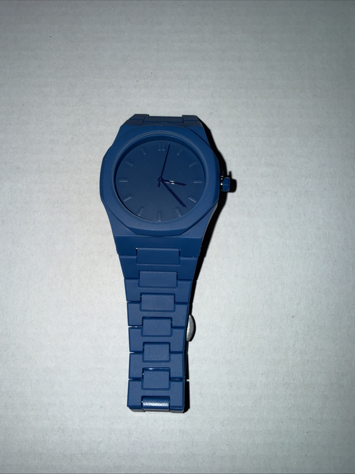 NEW Blue Fashion Unisex Quartz Watch Silicone Wristband Minimalist Design Sports